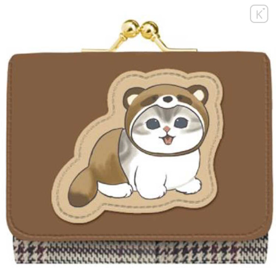 Japan Mofusand Gamaguchi Compact Wallet - Cat / Raccoon - 1