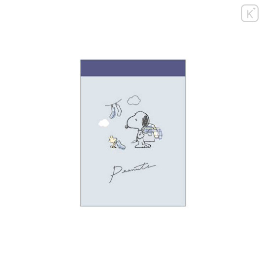 Japan Peanuts Mini Notepad - Snoopy / Laundry - 1