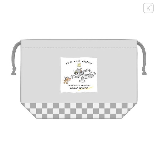 Japan Tom & Jerry Drawstring Bag / Lunch Bag - Grey - 1