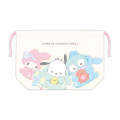 Japan Sanrio Drawstring Pouch / Lunch Bag - Hangyodon & My Melody & Pochacco / Latte Bear Baby - 1