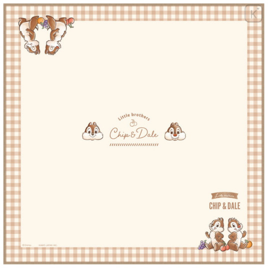 Japan Disney Lunch Cloth - Chip & Dale / Little Brothers - 1