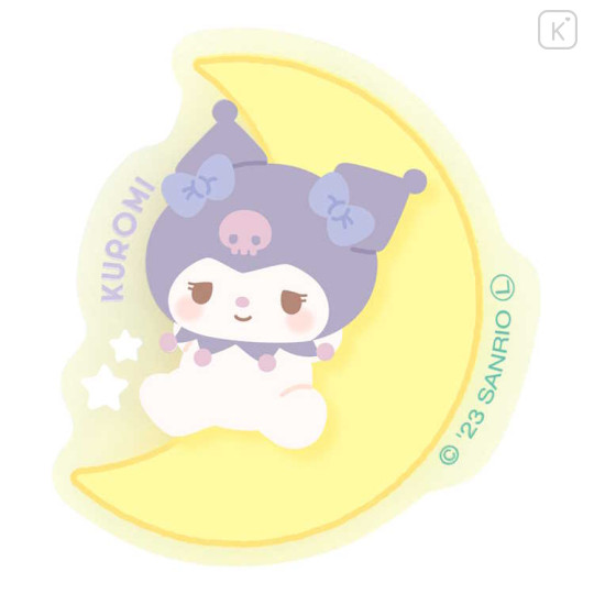 Japan Sanrio Luminous Acrylic Sticker - Kuromi / Moon - 1