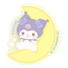Japan Sanrio Luminous Acrylic Sticker - Kuromi / Moon