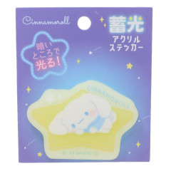 Japan Sanrio Luminous Acrylic Sticker - Cinnamoroll / Star