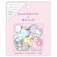 Japan Sanrio × Obakenu Clear Sticker Set - Characters / Pink Cheerful