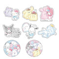 Japan Sanrio × Obakenu Clear Sticker Set - Characters / Pink - 2