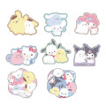 Japan Sanrio × Obakenu Clear Sticker Set - Characters / Blue - 2