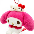 Japan Sanrio Mascot Holder - My Melody / Hello Kitty 50th Anniversary - 4