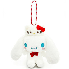 Japan Sanrio Mascot Holder - Cinnamoroll / Hello Kitty 50th Anniversary
