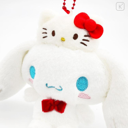 Japan Sanrio Mascot Holder - Cinnamoroll / Hello Kitty 50th Anniversary - 4