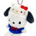 Japan Sanrio Mascot Holder - Pochacco / Hello Kitty 50th Anniversary - 4
