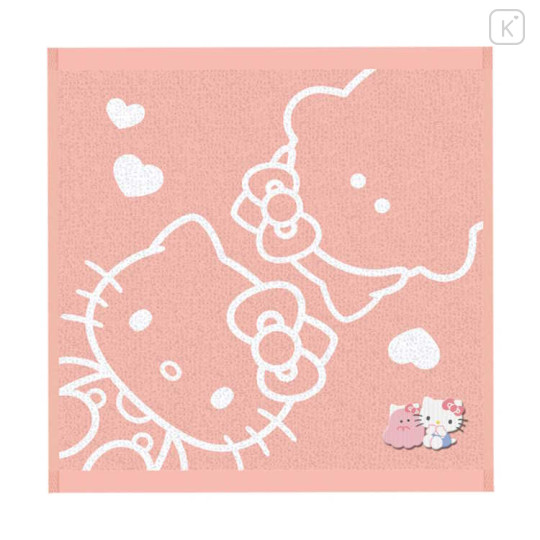 Japan Sanrio × Obakenu Jacquard Towel Handkerchief - Hello Kitty - 1
