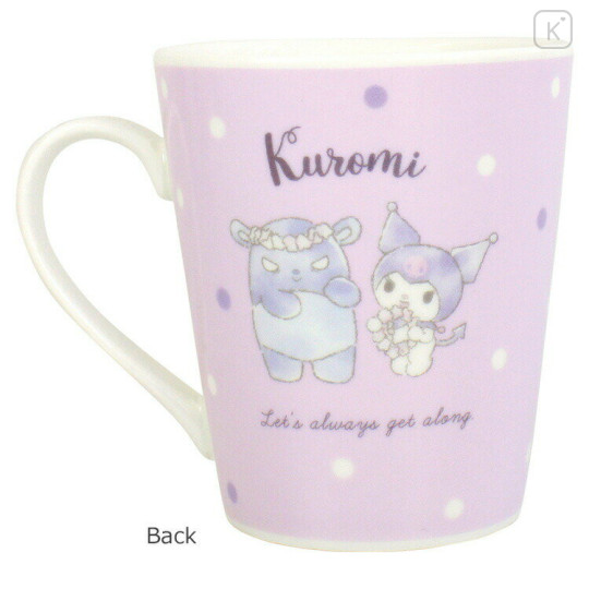 Japan Sanrio Ceramic Mug - Kuromi / Get Along - 2