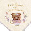 Japan San-X Mini Towel - Rilakkuma / Korikogu Flower Tea Time Chairoikoguma - 2