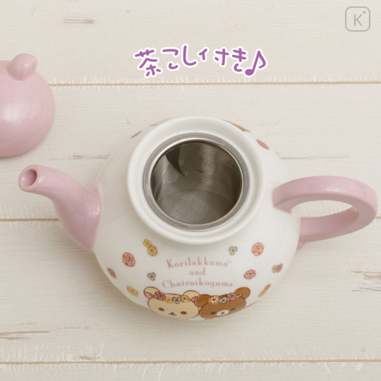 Japan San-X Teapot - Rilakkuma / Korikogu Flower Tea Time - 3
