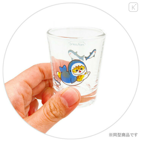 Japan Mofusand Mini Glass Tumbler - Cat / Rose - 3