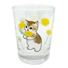 Japan Mofusand Mini Glass Tumbler - Cat / Dandelion