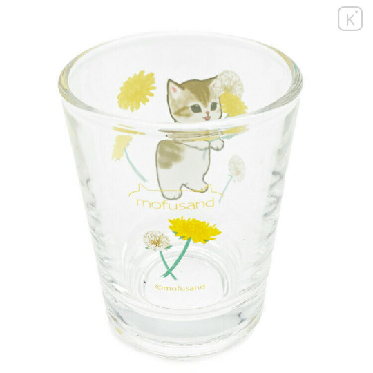 Japan Mofusand Mini Glass Tumbler - Cat / Dandelion - 2