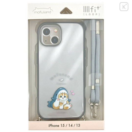 Japan Mofusand IIIIfit Loop iPhone Case - Cat Shark / iPhone15 & iPhone14 & iPhone13 - 1