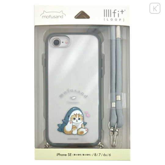 Japan Mofusand IIIIfit Loop iPhone Case - Cat Shark / iPhone SE3 SE2 8 7 6s 6 - 1