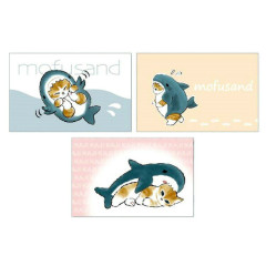Japan Mofusand Mini Card Set - Cat / Sharks
