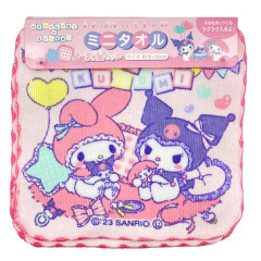 Japan Sanrio Mini Towel Handkerchief Set - My Melody & Kuromi