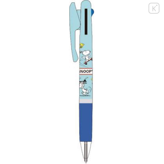 Japan Peanuts Jetstream 3 Color Multi Ballpoint Pen - Snoopy : Skateboard - 1