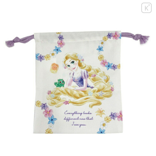 Japan Disney Drawstring Bag - Rapunzel / Flora - 1
