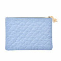 Japan Disney Store Flat Pouch - Alice in Wonderland : Blue Quilted - 2