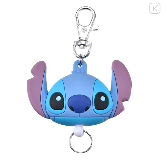Japan Disney Store Rubber Reel Key Chain - Stitch : 3D - 1
