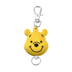 Japan Disney Store Rubber Reel Key Chain - Pooh / 3D