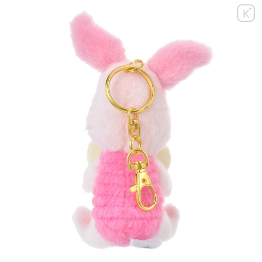 Japan Disney Store Fluffy Plush Keychain - Piglet / Smiley Heart - 4