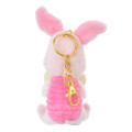 Japan Disney Store Fluffy Plush Keychain - Piglet / Smiley Heart - 4