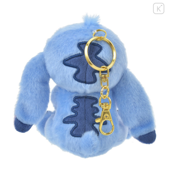 Japan Disney Store Fluffy Plush Keychain - Stitch : Smiley Heart - 4