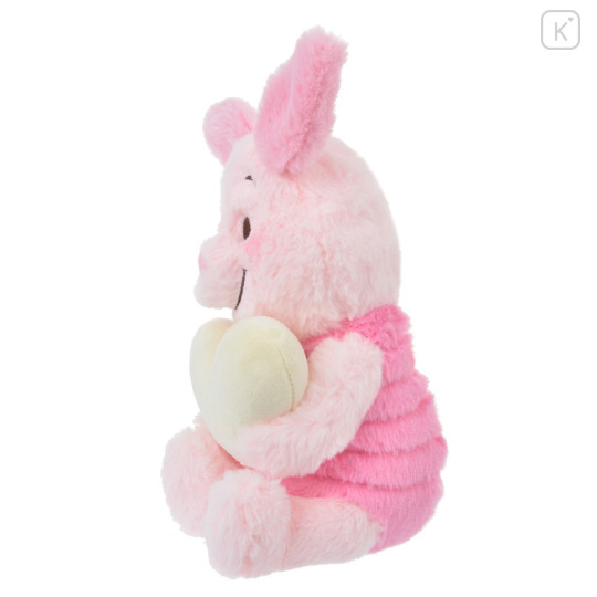 Japan Disney Store Fluffy Plush - Piglet / Smiley Heart - 2