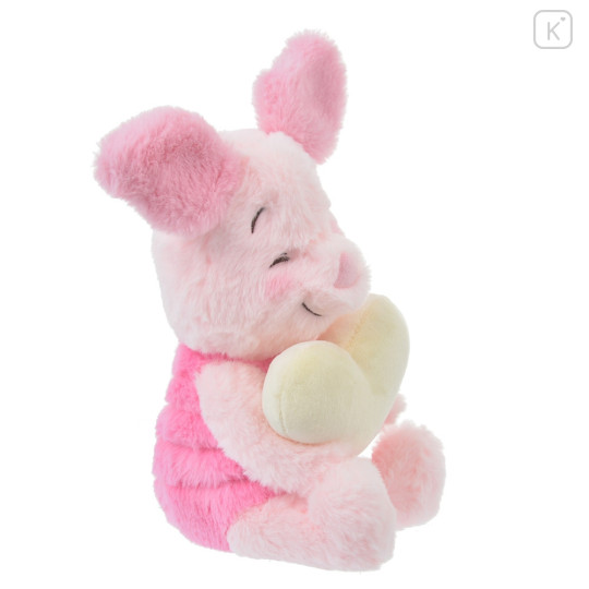 Japan Disney Store Fluffy Plush - Piglet / Smiley Heart - 3
