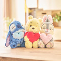 Japan Disney Store Fluffy Plush - Pooh / Smiley Heart - 6