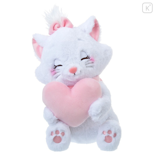 Japan Disney Store Fluffy Plush - Marie Cat : Smiley Heart - 1