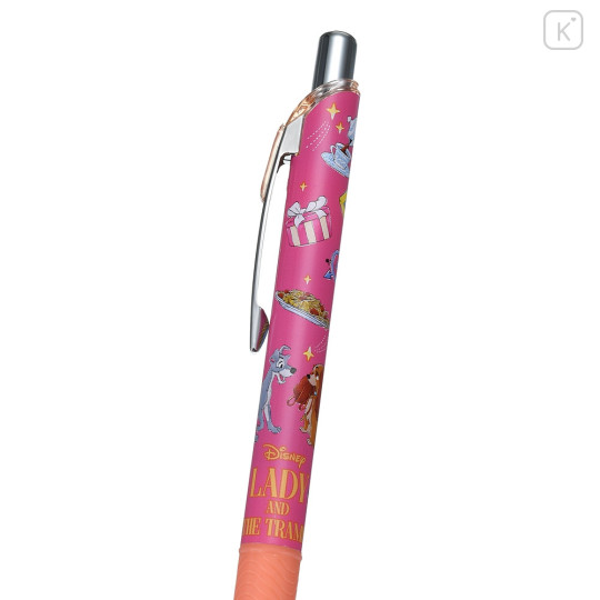 Japan Disney Store EnerGel Gel Ballpoint Pen - Lady & Tramp / Cherry Pink - 2