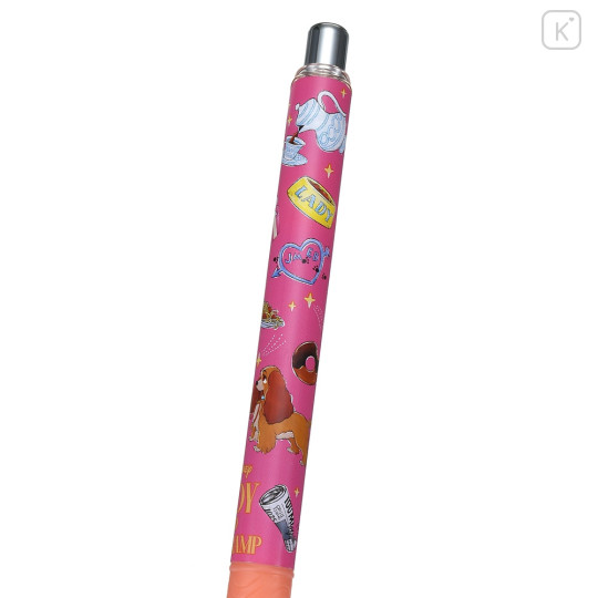 Japan Disney Store EnerGel Gel Ballpoint Pen - Lady & Tramp / Cherry Pink - 4