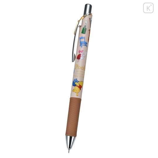 Japan Disney Store EnerGel Gel Ballpoint Pen - Pooh & Piglet / Holiday - 1