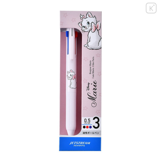 Japan Disney Store Jetstream New 3 Color Multi Ballpoint Pen - Marie Cat : Light Pink - 1