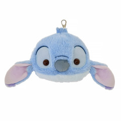 Japan Disney Store Pass Case Pouch & Reel - Stitch / Fluffy Fuwamoco Zakka
