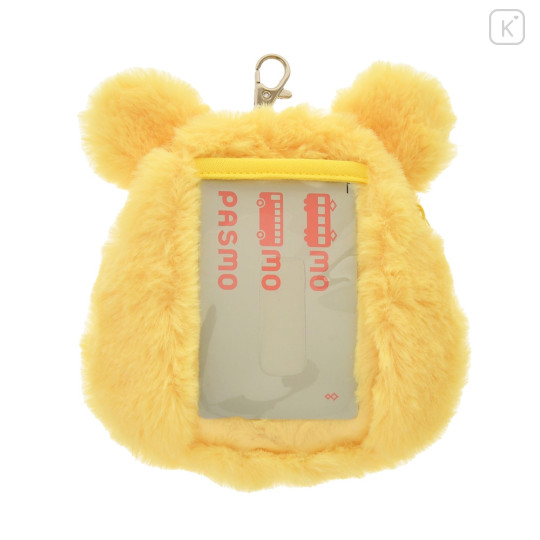 Japan Disney Store Pass Case Pouch & Reel - Pooh : Fluffy Fuwamoco Zakka - 4