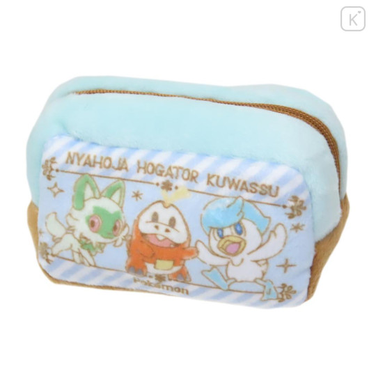 Japan Pokemon Soft Mini Pouch - Fuecoco & Quaxly & Sprigatito - 1