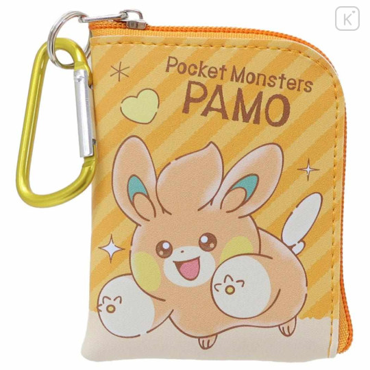 Japan Pokemon Mini Pouch & Carabiner - Pawmi - 1