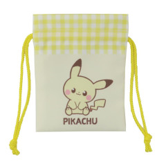 Japan Pokemon Mini Drawstring Bag - Pichu / Pokepeace Light Yellow