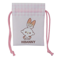 Japan Pokemon Mini Drawstring Bag - Scorbunny / Pokepeace