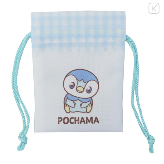 Japan Pokemon Mini Drawstring Bag - Piplup / Pokepeace - 1