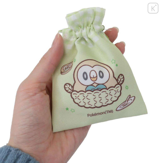 Japan Pokemon Mini Drawstring Bag - Rowlet - 2
